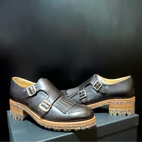 NIB The Office of Angela Scott Ms. Francoise Monkstrap in Chocolate Brown - Picture 2 of 14